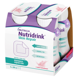 Nutridrink Skin Repair, smak truskawkowy, 4 x 200 ml