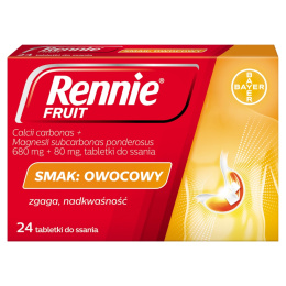 Rennie Fruit, 24 tabletki do ssania