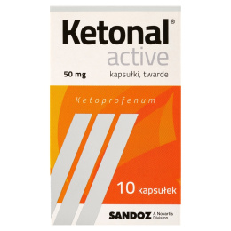 Ketonal Active, 50 mg, 10 kapsułek
