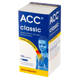 ACC Classic 20 mg/ml, smak wiśniowy, płyn na kaszel mokry, 100 ml