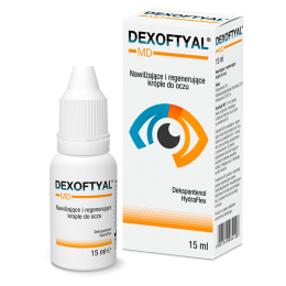 Dexoftyal MD, Nawilżające i regenerujące krople do oczu, 15 ml