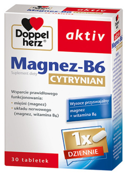 Doppelherz Magnez B6 Cytrynian, 30 tabletek