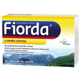 Fiorda, smak cytrynowy, 30 pastylek