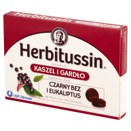 Herbitussin Kaszel i Gardło, 12 pastylek