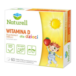 Naturell Witamina D 1000 dla dzieci, 60 tabletek