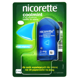 Nicorette Coolmint, 2 mg, 20 tabletek do ssania