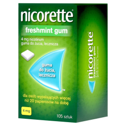 Nicorette Freshmint, 4 mg, 105 gum do żucia
