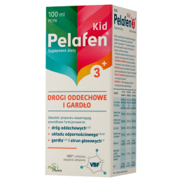 Pelafen Kid 3+, płyn drogi oddechowe i gardło, smak owocowy, 100 ml