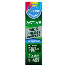Plusssz Active 100% Energy Complex, smak owocowy, 20 tabletek musujących