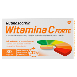 Rutinoscorbin Witamina C Forte, 500 mg, 30 kapsułek