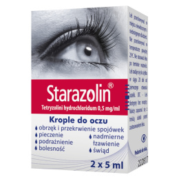 Starazolin, 0,5 mg/ml, krople do oczu, 2 butelki