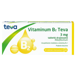 Vitaminum B2 Teva, 3 mg, 50 tabletek