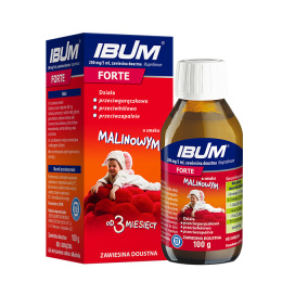 Ibum Forte malinowy, 200 mg/5 ml, zawiesina, 100 g