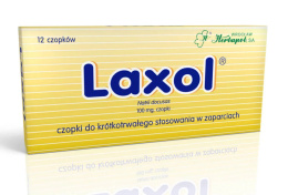 Laxol, 12 czopków doodbytniczych