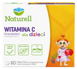 Naturell Witamina C dla dzieci, 50 mg, 60 tabletek