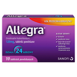 Allegra, 120 mg, 10 tabletek