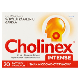 Cholinex Intense, miód - cytryna, 20 tabletek do ssania