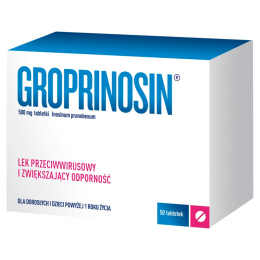 Groprinosin, 500 mg, 50 tabletek