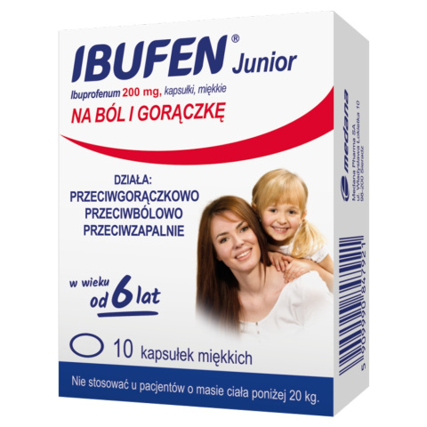 Ibufen Junior, 200 mg, 10 kapsułek