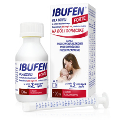 Ibufen dla Dzieci Forte, smak truskawkowy, zawiesina, 100 ml
