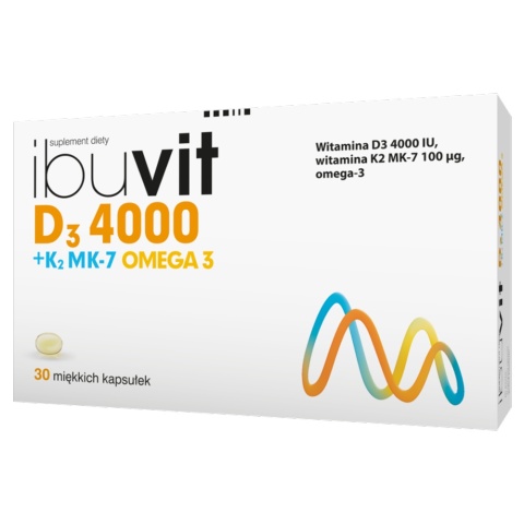 Ibuvit D3 4000 K2 MK 7 Omega 3, 30 kapsułek