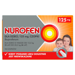 Nurofen dla Dzieci, 125 mg, 10 czopków