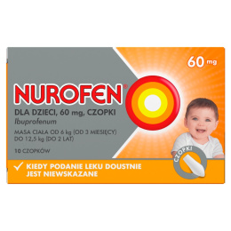 Nurofen dla Dzieci, 60 mg, 10 czopków