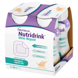 Nutridrink Skin Repair, smak waniliowy, 4 x 200 ml