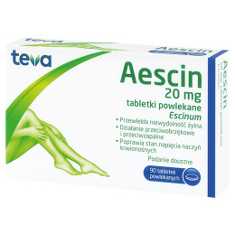 Aescin, 20 mg, 90 tabletek