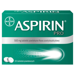 Aspirin Pro, 500 mg, 20 tabletek