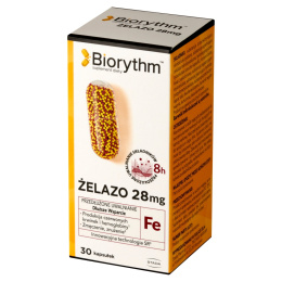 Biorythm Żelazo, 28 mg, 30 kapsułek