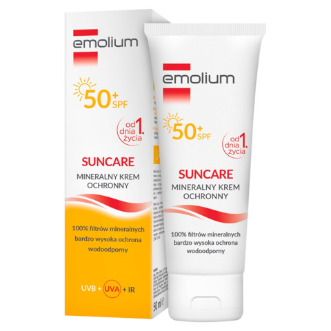 Emolium Suncare, Mineralny krem ochronny SPF 50, 50 ml