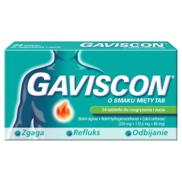 Gaviscon, 24 tabletki