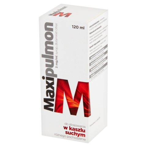 Maxipulmon, 3 mg/ml, syrop na suchy kaszel, 120 ml