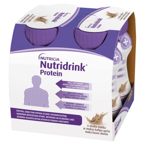 Nutridrink Protein, smak mokka, 4 x 125 ml