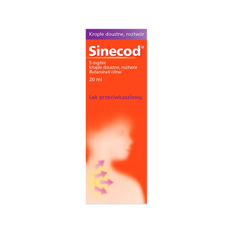 Sinecod krople, na suchy kaszel, 20 ml