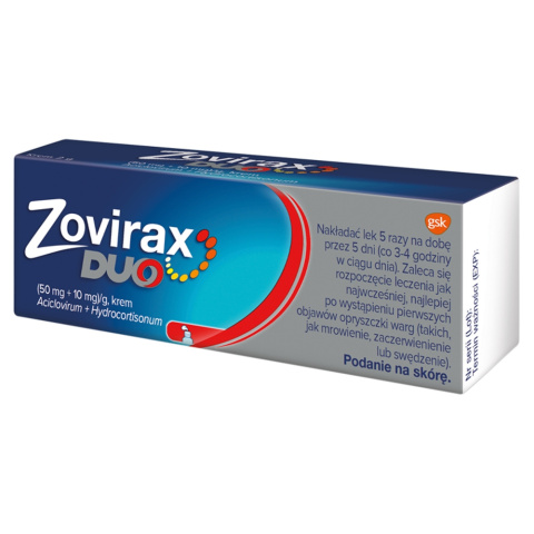 Zovirax Duo, krem na opryszczkę, 2 g