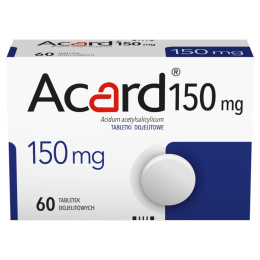 Acard 150 mg x 60 tabletek dojelitowych
