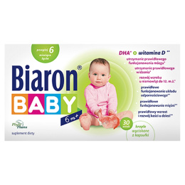 Biaron Baby 6m+, krople wyciskane z kapsułki, 30 sztuk