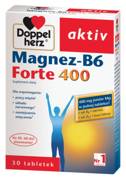 Doppelherz Magnez B6 Forte, 400 mg, 30 tabletek