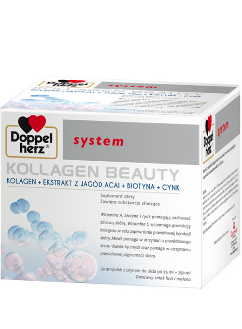 Doppelherz System Kollagen Beauty, 30 ampułek po 25 ml