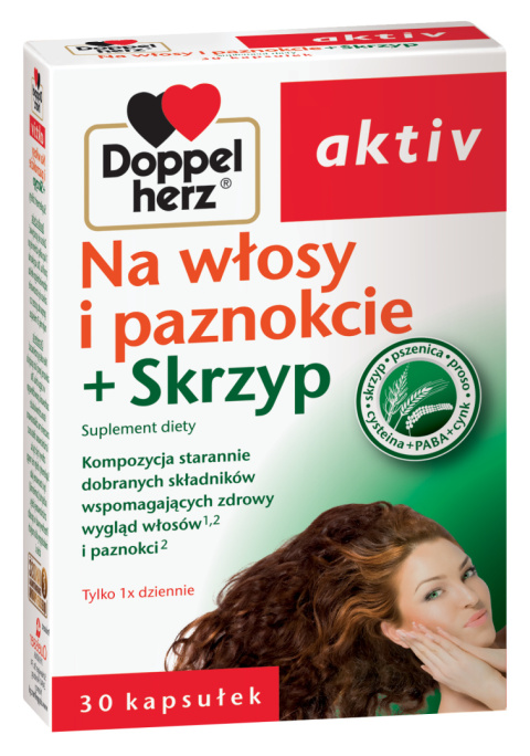 Doppelherz Na włosy i paznokcie + Skrzyp, 30 kapsułek