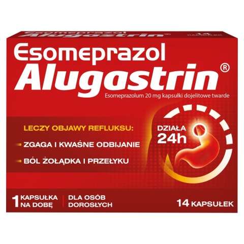 Esomeprazol Alugastrin, 14 kapsułek