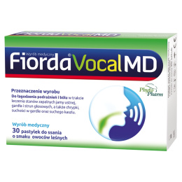 Fiorda Vocal MD, smak owoców leśnych, 30 pastylek
