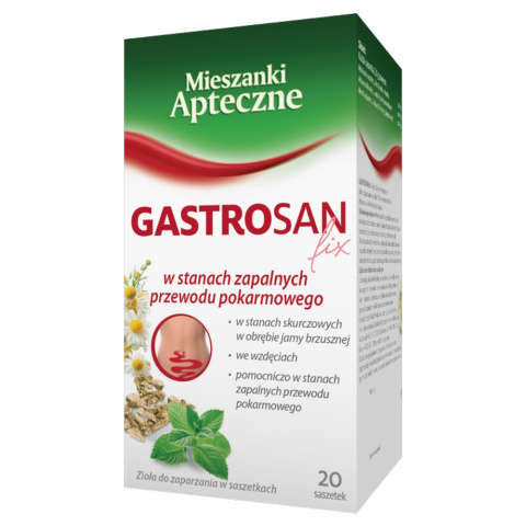 Gastrosan Fix, zioła do zaparzania, 20 saszetek, Mieszanki Apteczne