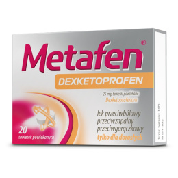 Metafen Dexketoprofen, 25 mg, 20 tabletek