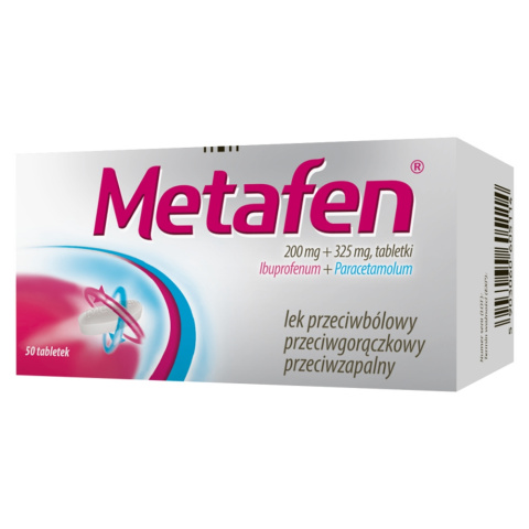 Metafen, 200 mg + 325 mg, 50 tabletek