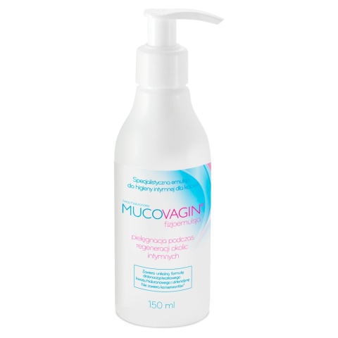 Mucovagin Fizjoemulsja, specjalistyczna emulsja do higieny intymnej kobiet, 150 ml