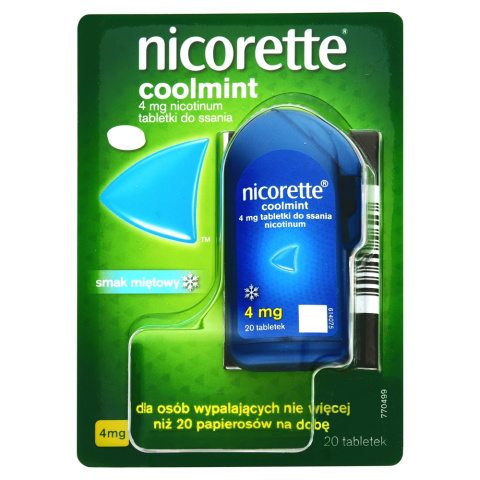 Nicorette Coolmint, 4 mg, 20 tabletek do ssania