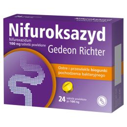 Nifuroksazyd 100 mg, 24 tableteki, Gedeon Richter